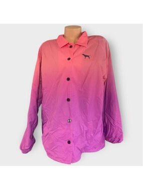 Victoria's Secret PINK Lg Women's Ombré Windbreaker Jacket Pink/Purple